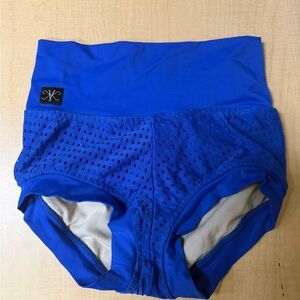 AS Kandi Kouture Blue High-Waisted Dance Brief Shorts like new B6